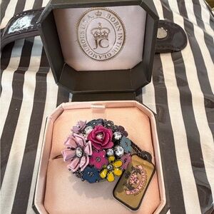 Juicy Couture Multicolor Gem Floral Ring